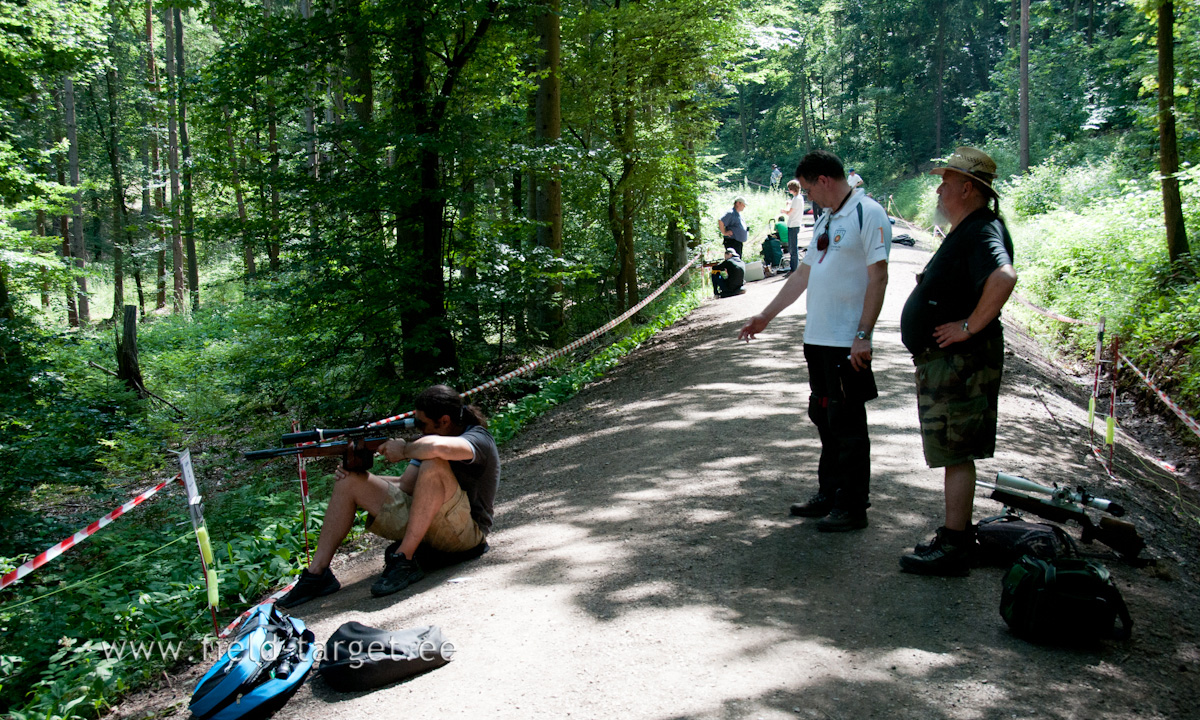 Left side from the Shooting Line/Road shooting is always down Hill